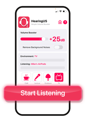 Start listening in HearingUS